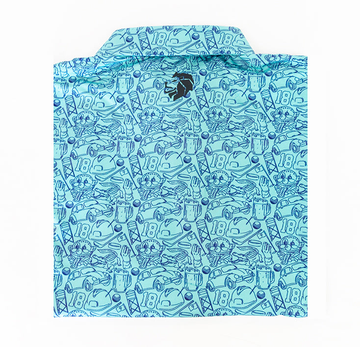 The Gilmore Performance Polo - McGavin Blue