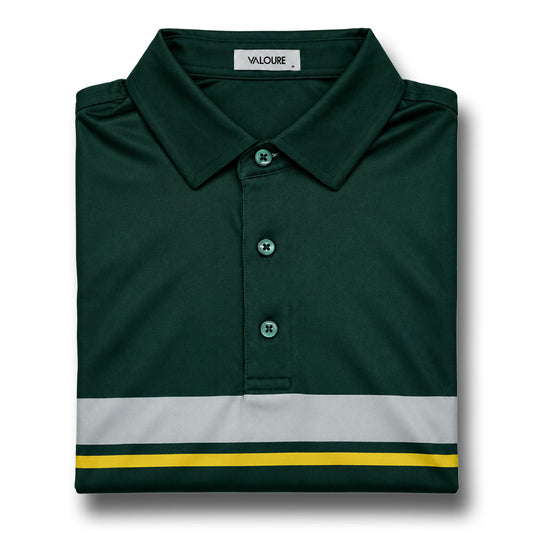 Essential Stripe Polo – Green/Yellow