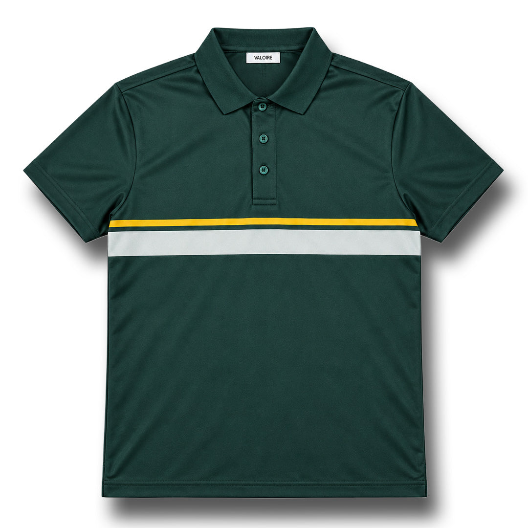 Essential Stripe Polo – Green/Yellow