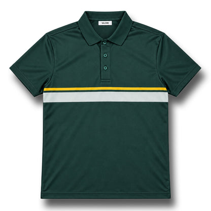 Essential Stripe Polo – Green/Yellow