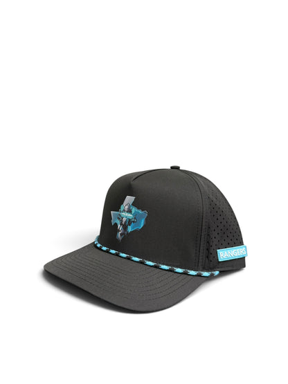 Greenwood - Black Ranger Cap with Blue Rope