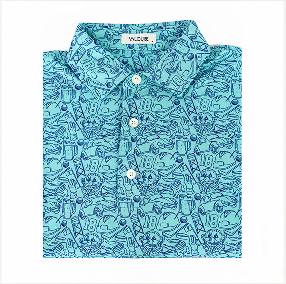 The Gilmore Performance Polo - McGavin Blue