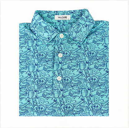 The Gilmore Performance Polo - McGavin Blue